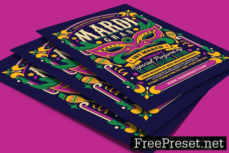 Mardi Gras Flyer QAWA4FJ