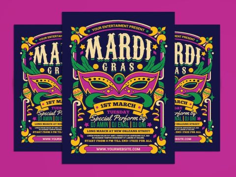 Mardi Gras Flyer QAWA4FJ