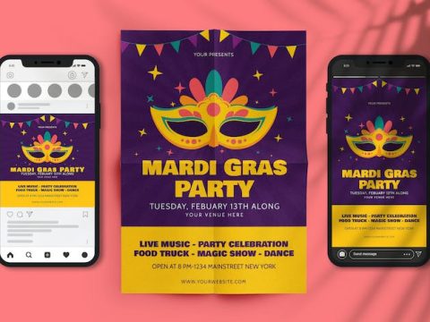 Mardi Gras Flyer Template 5AWY4JA