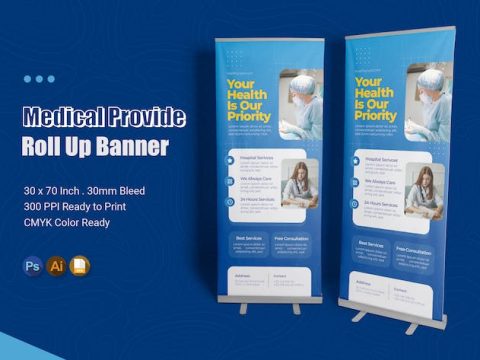 Medical Provide Roll Up Banner 88G6AUF