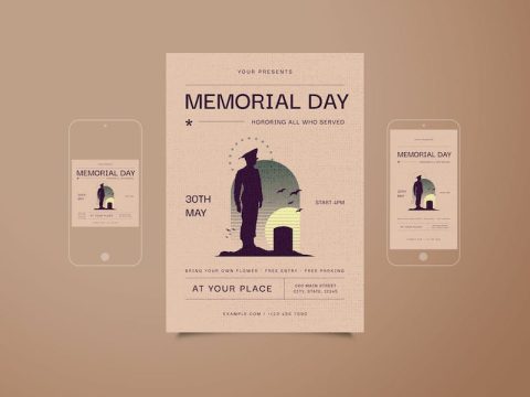 Memorial Day Flyer Set LPR3HGN