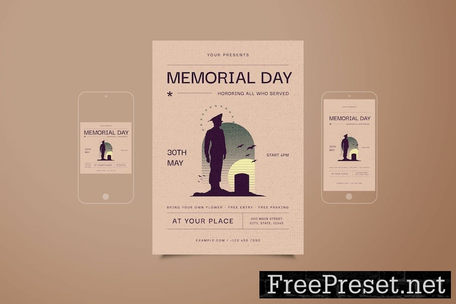 Memorial Day Flyer Set LPR3HGN