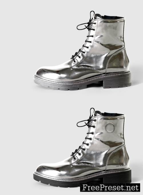 Metallic Ankle Boots Mockup 442162655