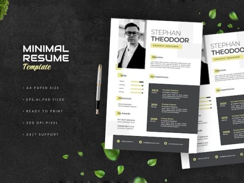 Minimal Green Resume KXE4979