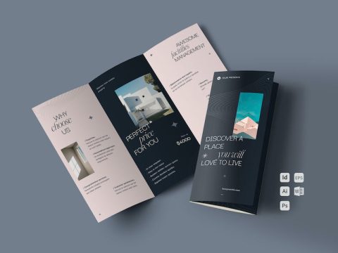 Minimalist Trifold Brochure | Tropo XZXLR2B