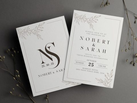 Minimalist Wedding Invitation JPKBVUA