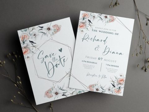 Minimalist Wedding Invitation NLVFYME