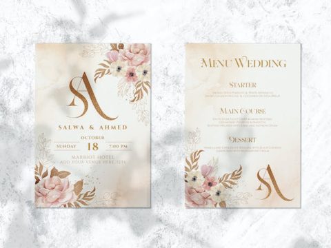 Minimalist Wedding Invitation T8PQMN4