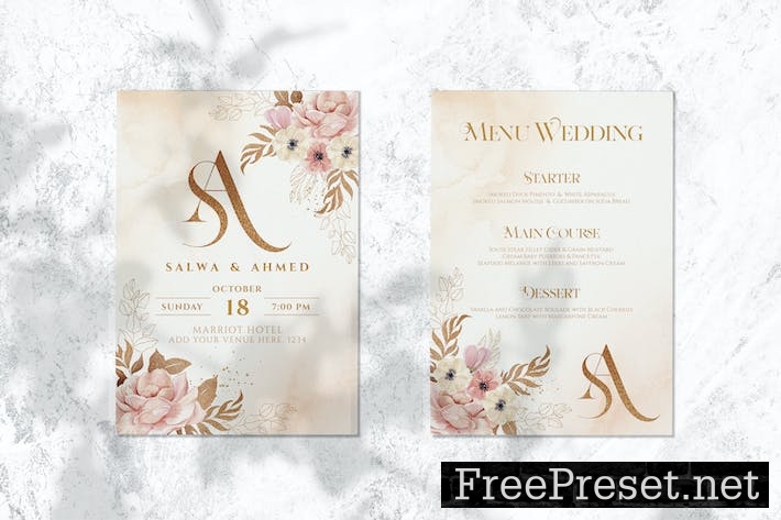 Minimalist Wedding Invitation T8PQMN4