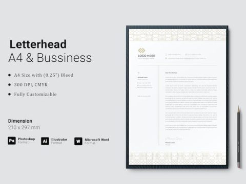 Minimalistic Letterhead MS Word - Docx MW8PMYH