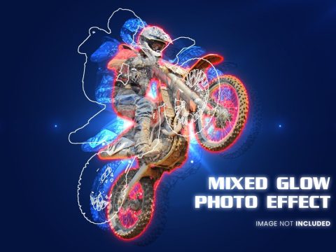 Mixed Glow Photo Effect 7455287