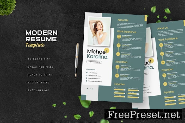 Modern Creative Resume WCAT8EN