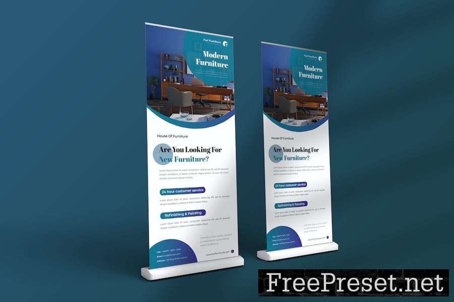 Modern Furniture Roll Up Banner V4TVFS4