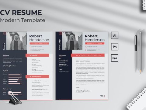 Modern Graphic Designer CV Resume KTQQTC2