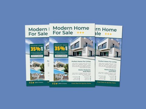 Modern Home For Sale Flyers HB4PSQT
