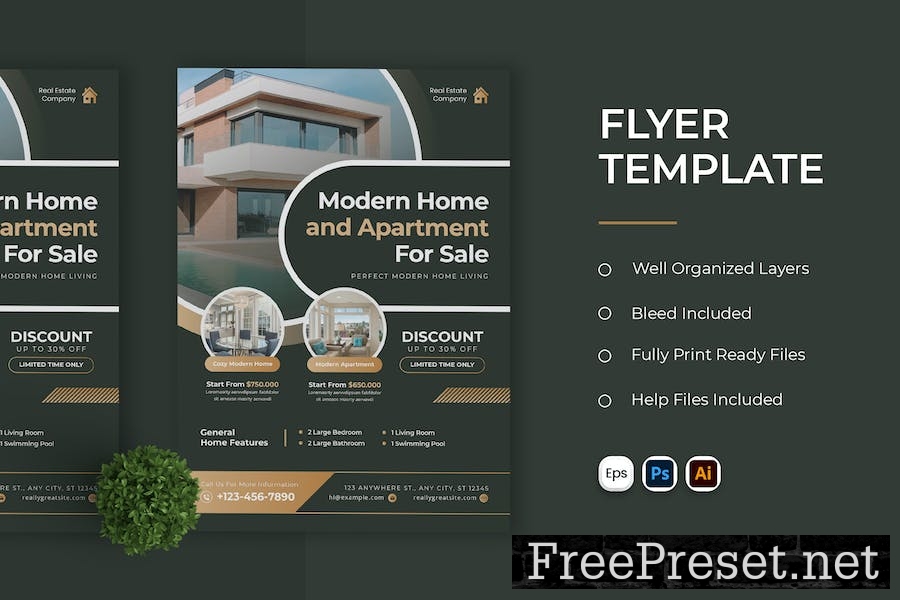 Modern Real Estate Flyer YE79XEM