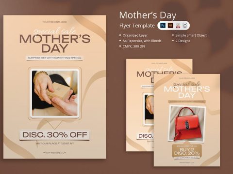 Moman - Happy Mother's Day Flyer SS6U4B4