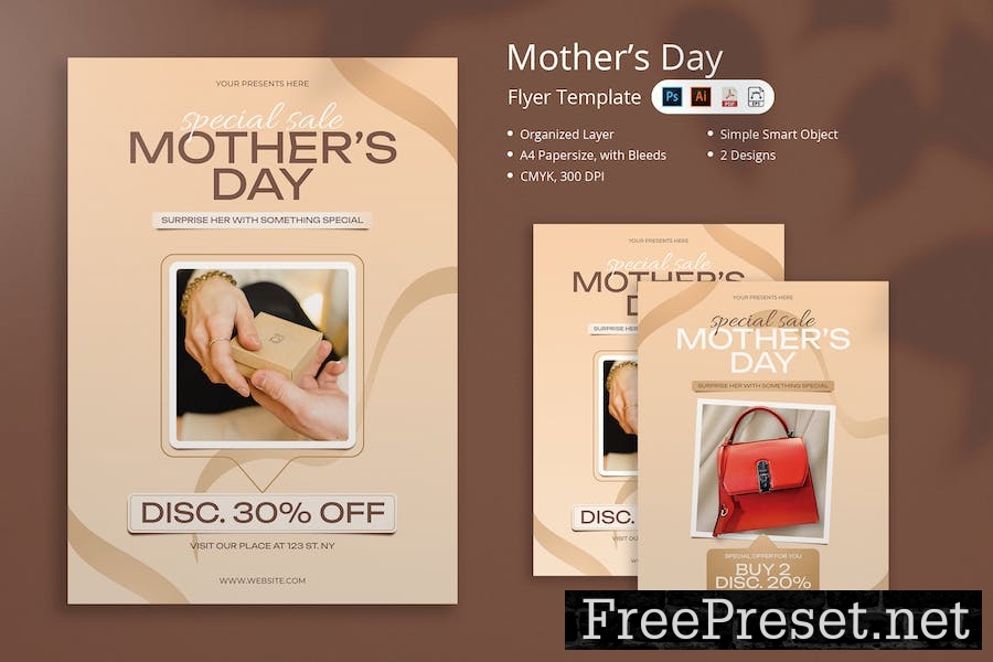 Moman - Happy Mother's Day Flyer SS6U4B4