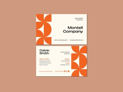 Montell Company Business Card 3CM29NY