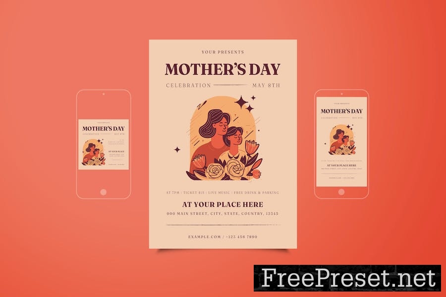 Mother's Day Celebration Flyer Set 38D2VCW