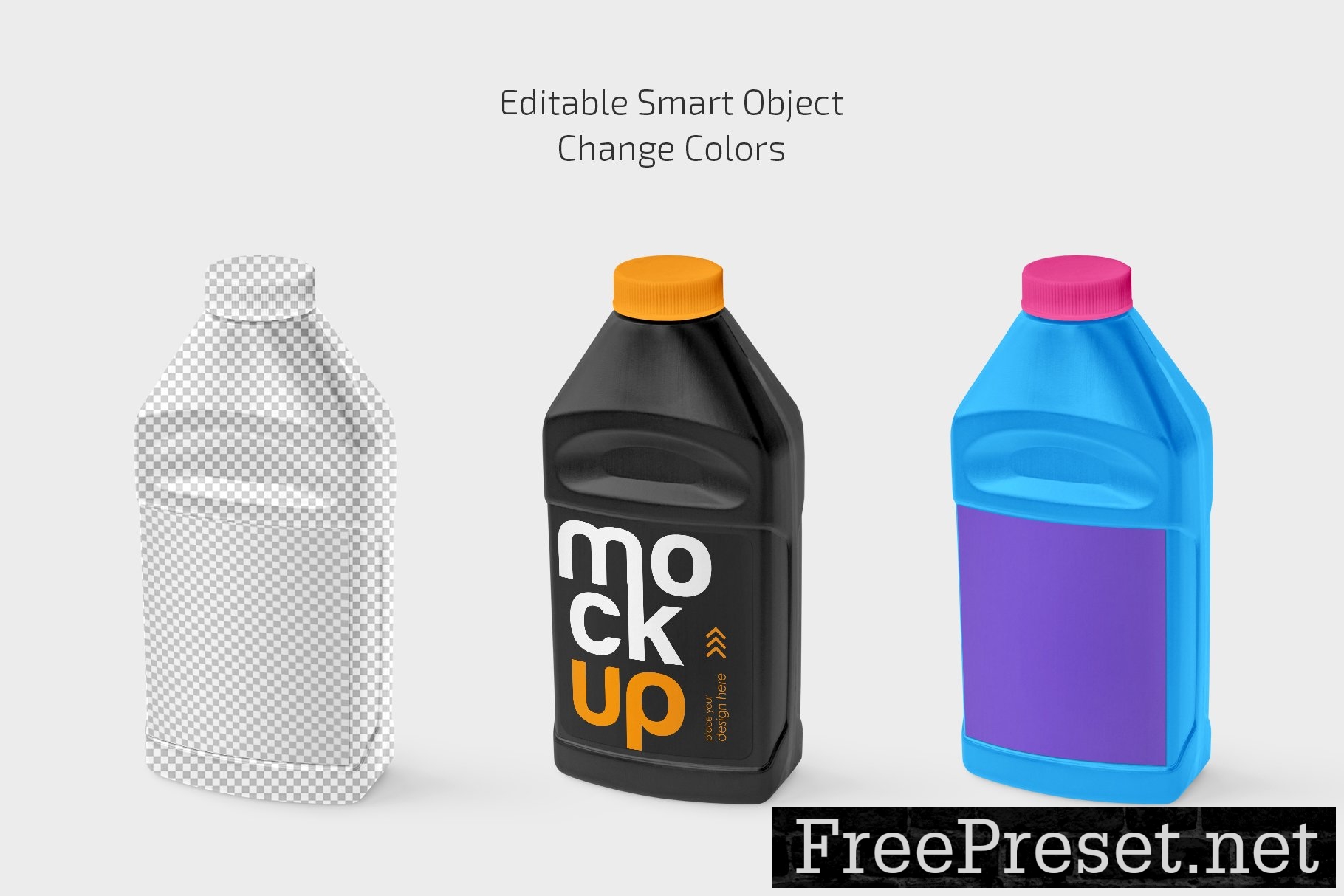 Motor Oil Bottle Mockup Set 12175104