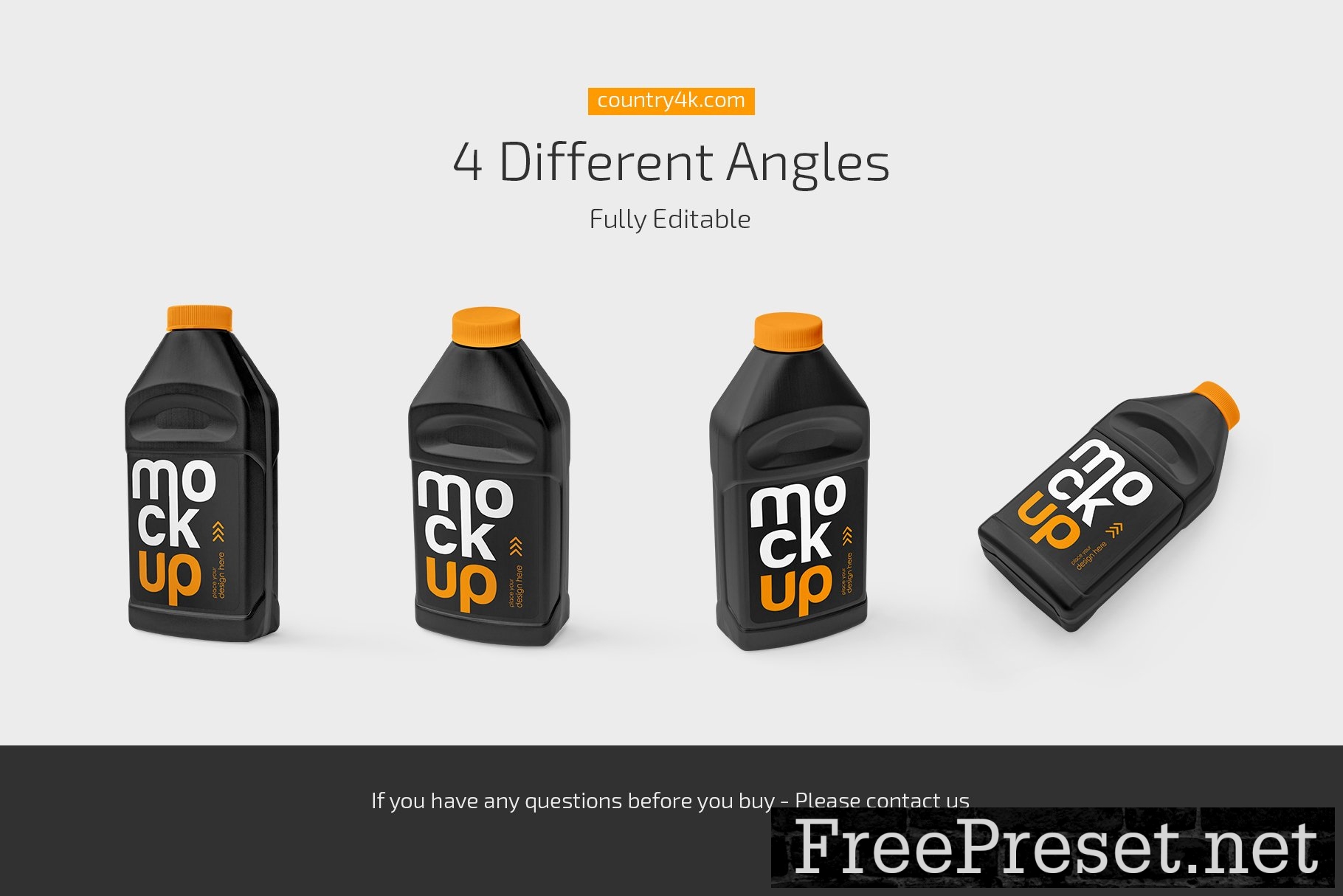 Motor Oil Bottle Mockup Set 12175104