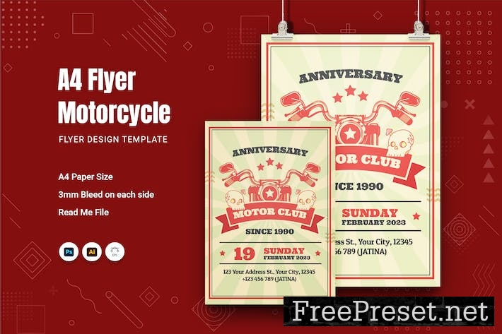 Motorcycle Flyer K8KCBGH