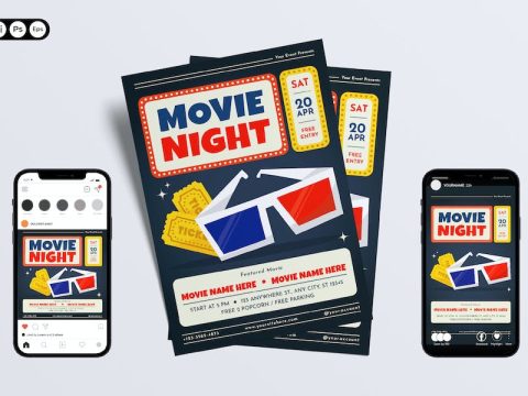 Movie Night Flyer Set RZ772NC
