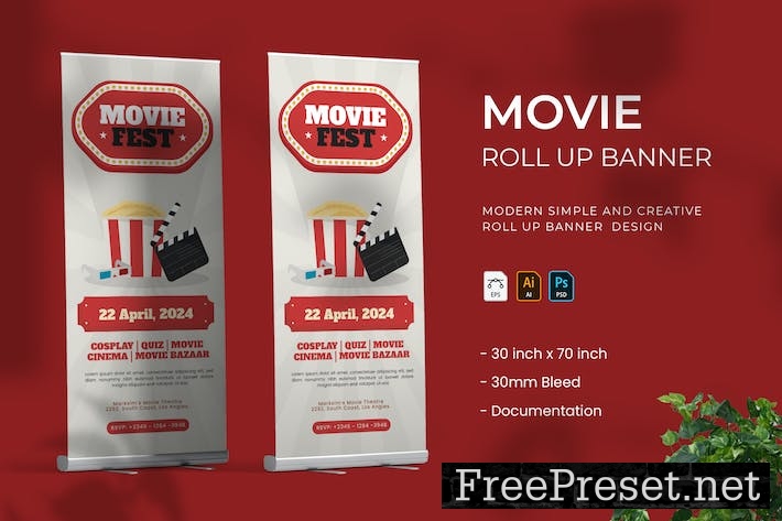 Movie - Roll Up Banner 8GSRDH8