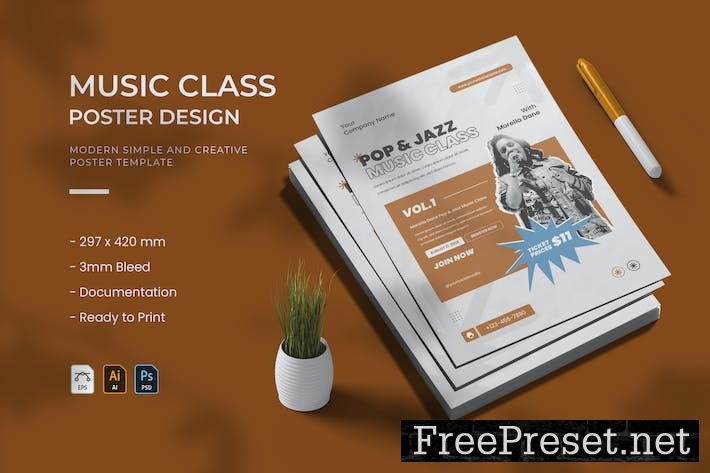 Music Class - Poster L8NPF3B