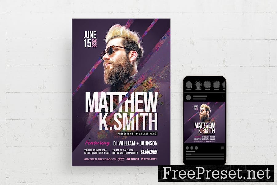 Music Event Flyer Template 6XDLPEK