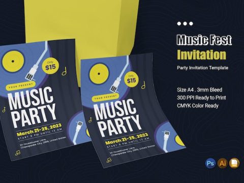 Music Fest Party Invitation ZZEALC7