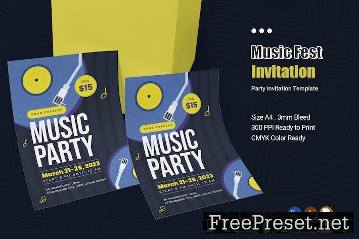 Music Fest Party Invitation ZZEALC7