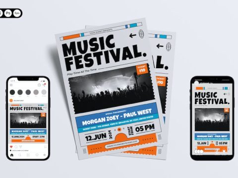 Music Festival Flyer Set UV8AQQJ