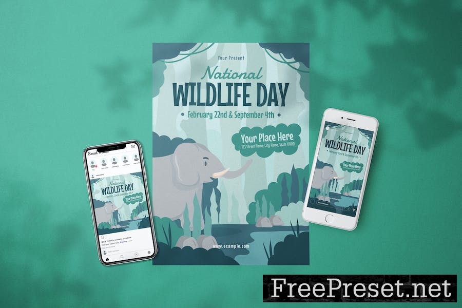National Wildlife Day - Flyer Media Kit 4A53XAW