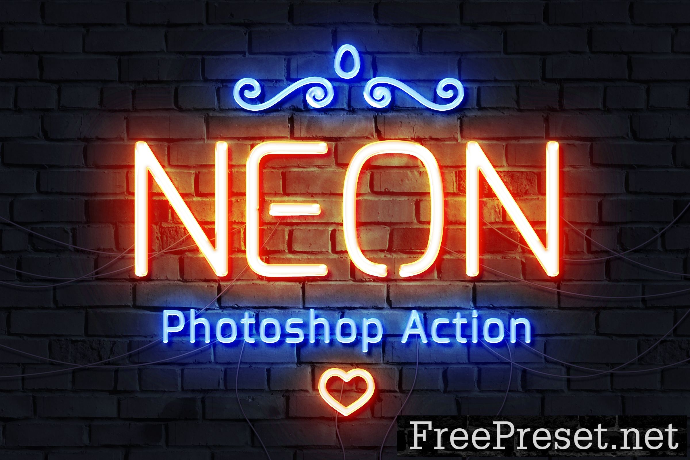 Neon Tube Photoshop Action 33830384