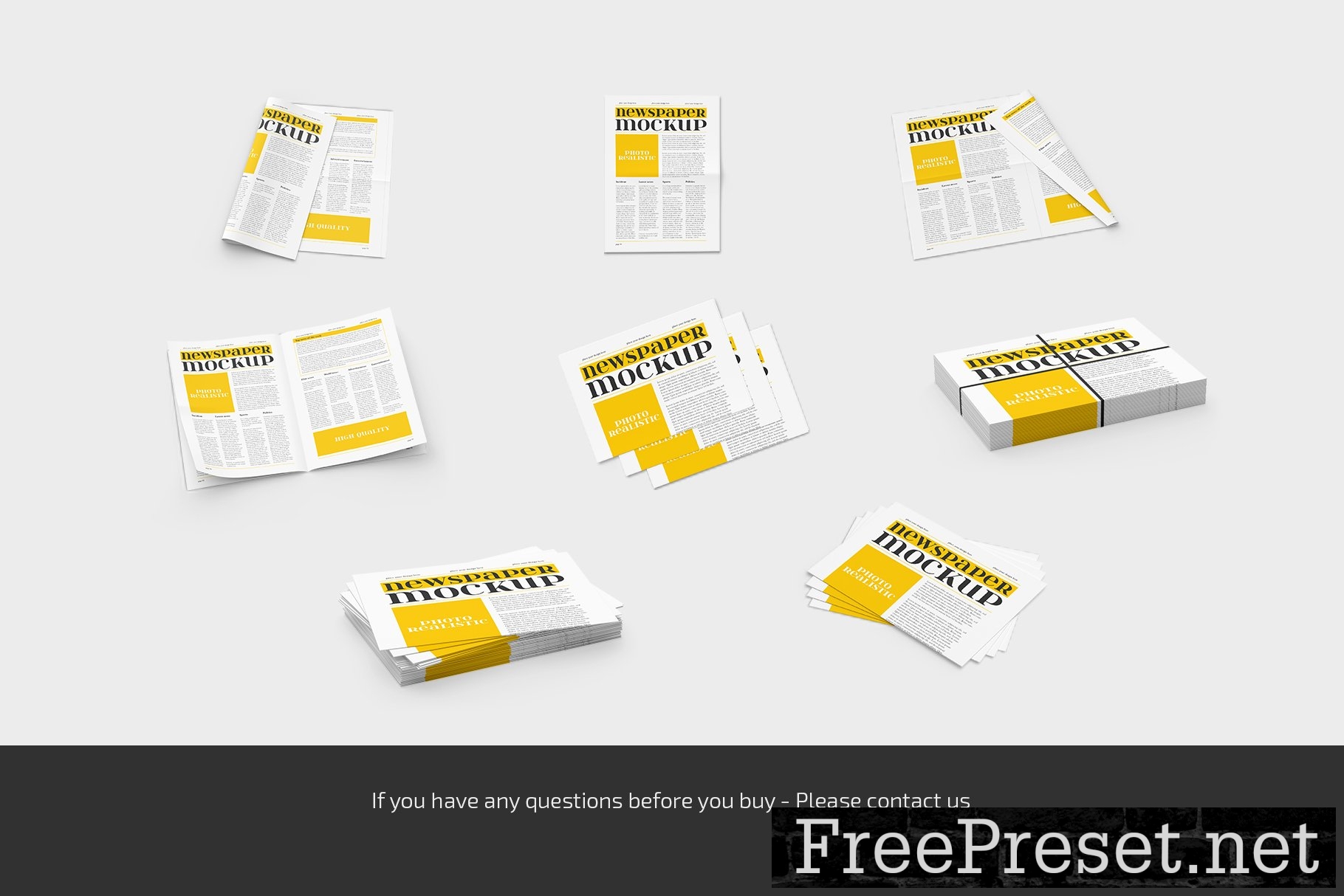 Newspaper Mockup Set 12716145