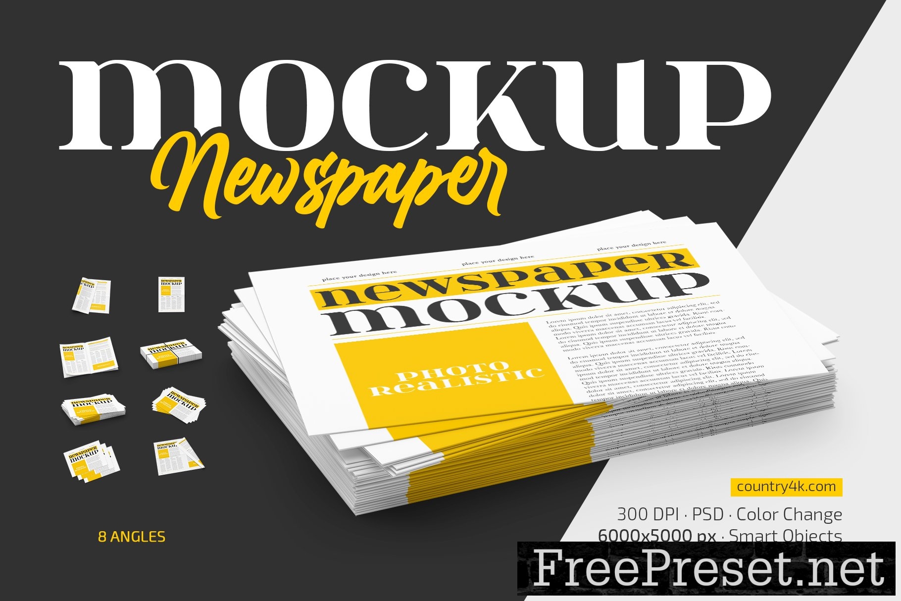 Newspaper Mockup Set 12716145