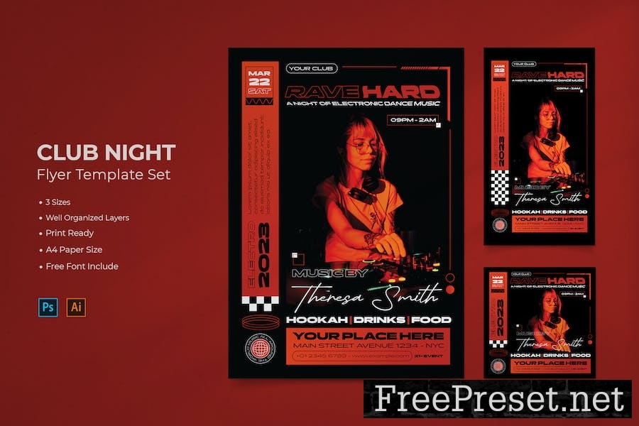 Night Club Flyer Template BV9YUTC