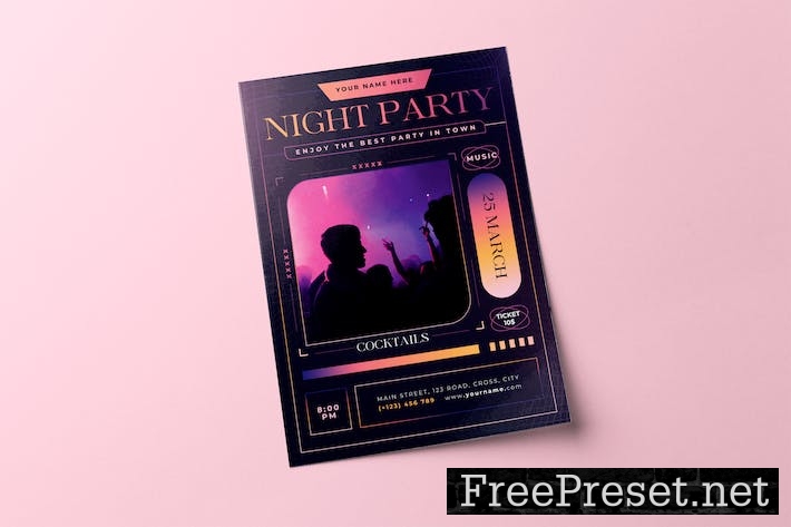 Night Party Flyer KMLX537