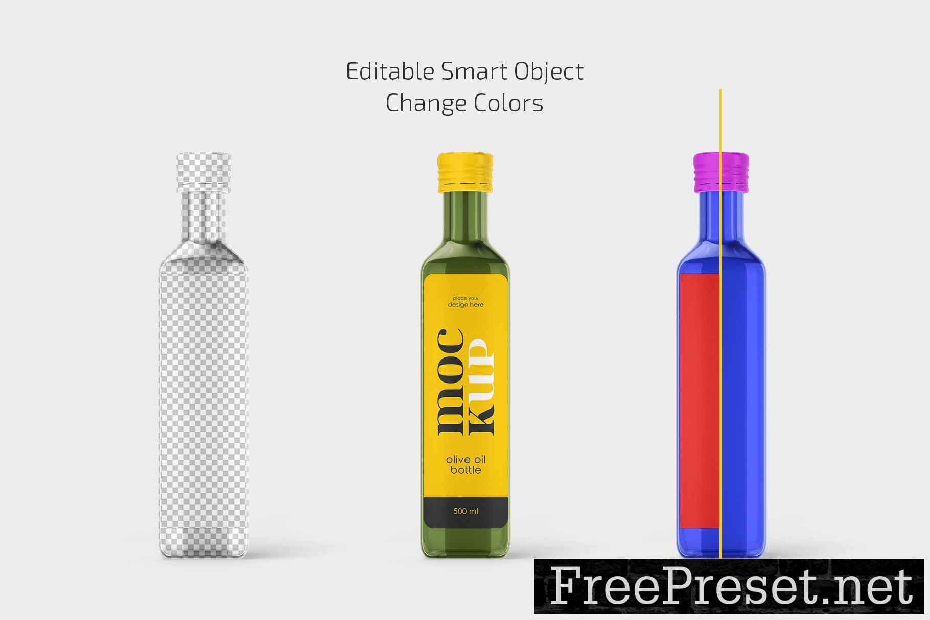 Olive Oil Bottle Mockup Set 11006498