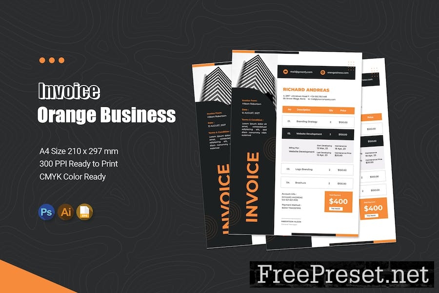 Orange Business Invoice K9K6N3C