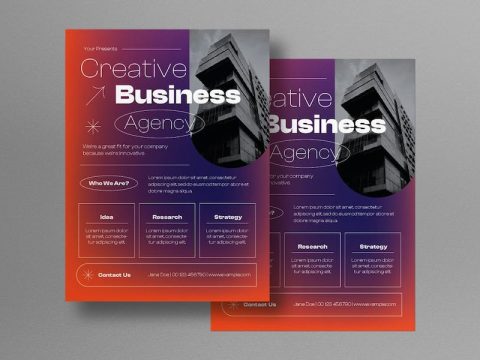 Orange Gradient Creative Business Agency Flyer GNNZGA5