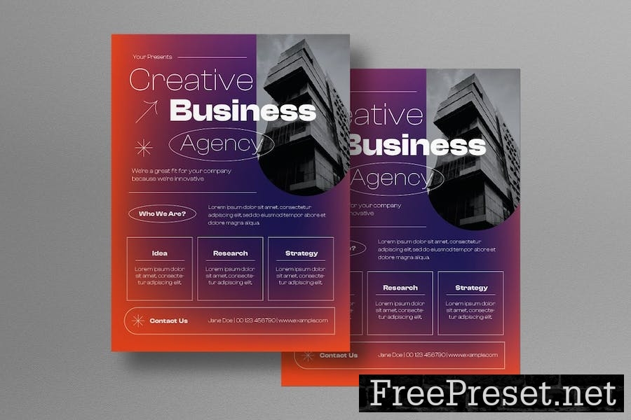 Orange Gradient Creative Business Agency Flyer GNNZGA5