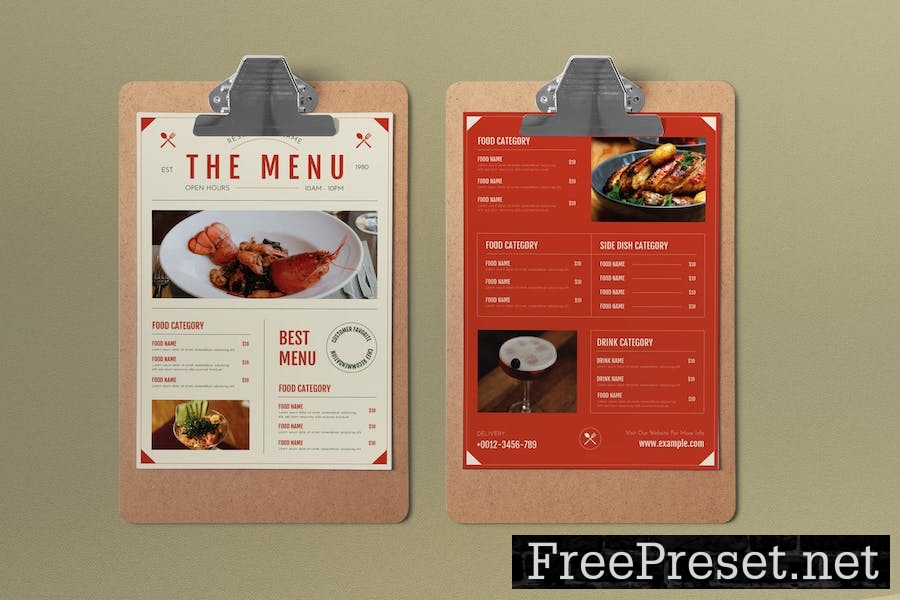 Orange Minimalist Restaurant Food Menu 7VA4KCT