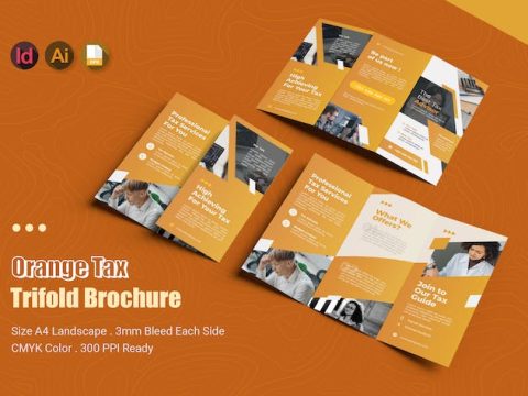 Orange Tax Trifold Brochure