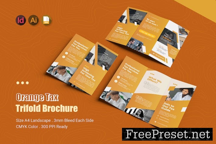 Orange Tax Trifold Brochure