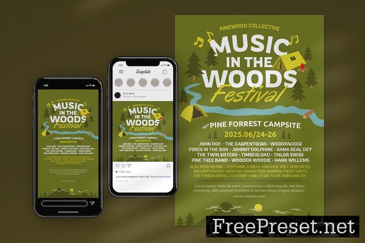 Outdoor Music Festival Flyer And Instagram SE44UTC