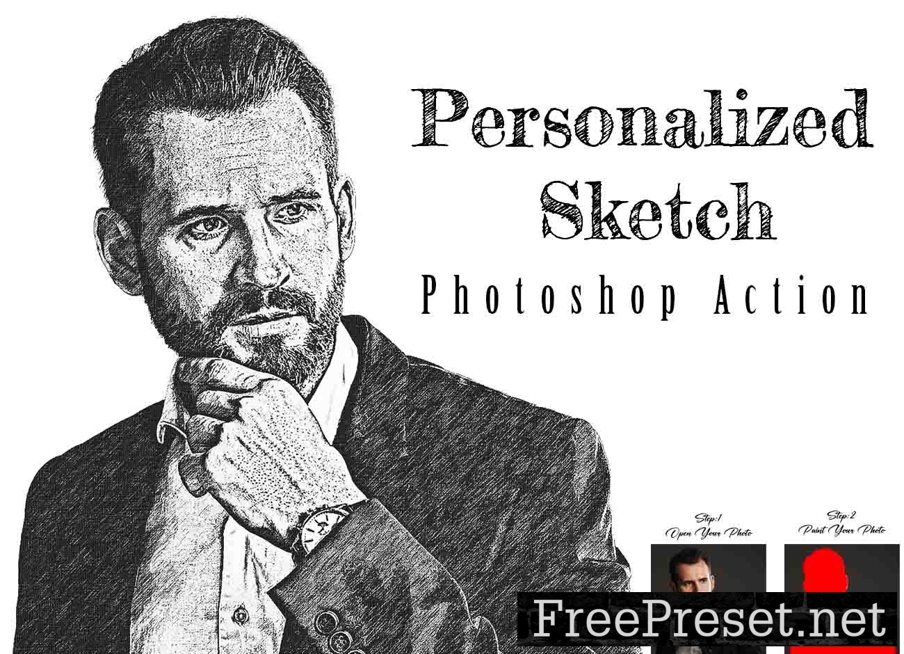 Personalized Sketch Photoshop Action 12644232