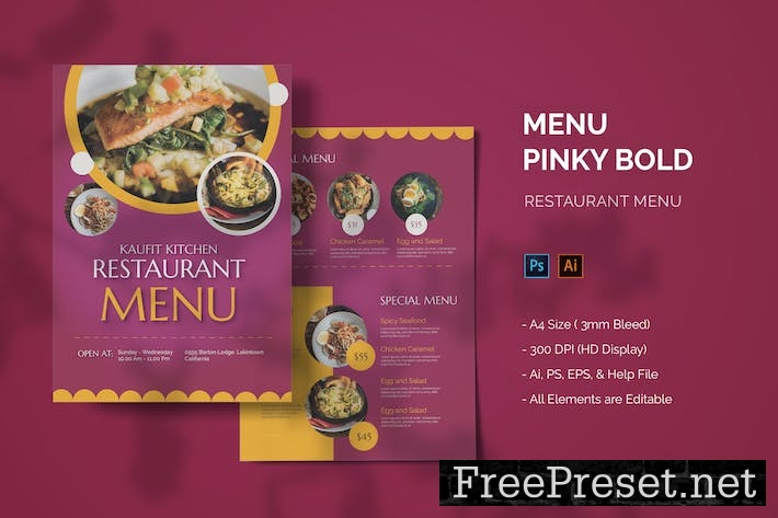 Pinky Bold - Food Menu 2HJ2KPT